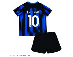 Inter Milan Lautaro Martinez #10 Prima Maglia Bambino 2023-24 Manica Corta (+ Pantaloni corti)